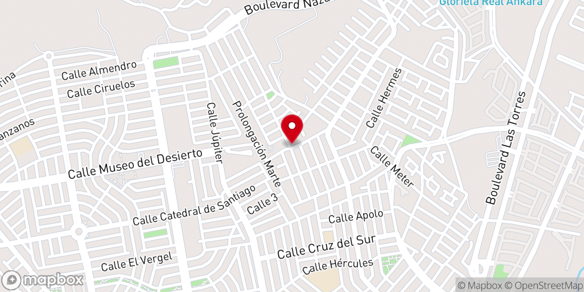 Map showing location of Templo Sinai