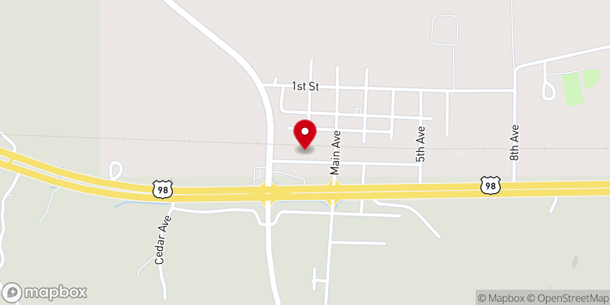 Map showing location of Perry County Church of Christ