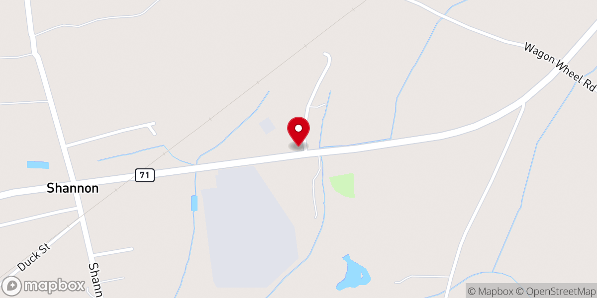 Map showing location of Prospect Church