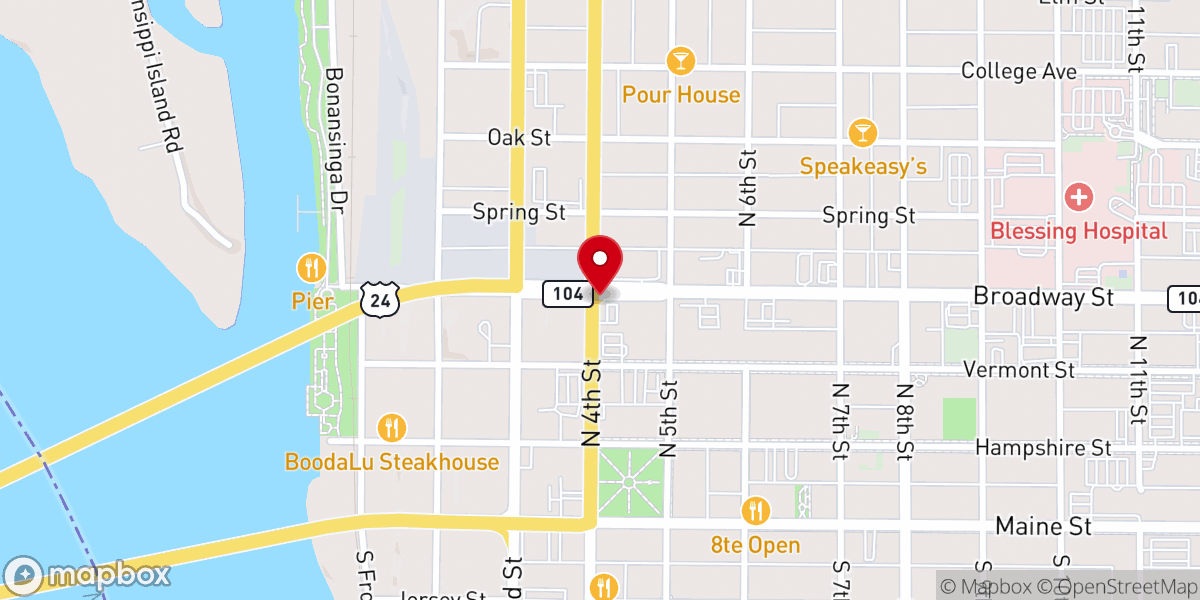 Map showing location of Tom Rains Evangelistic Association
