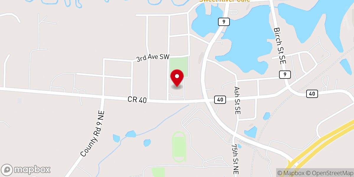Map showing location of Peace Lutheran Church