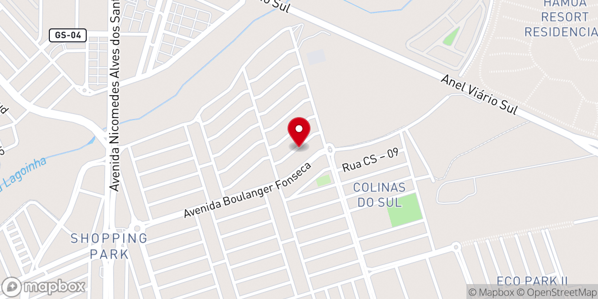 Map showing location of Futura catedral universal shopping Park