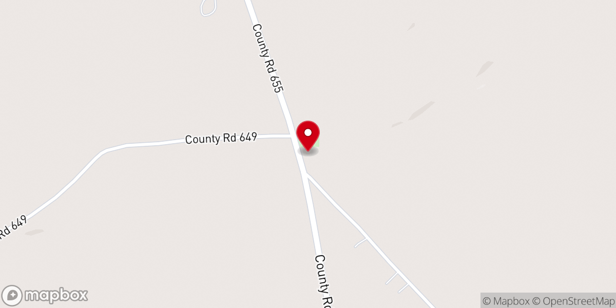 Map showing location of Little Elam Baptist Church