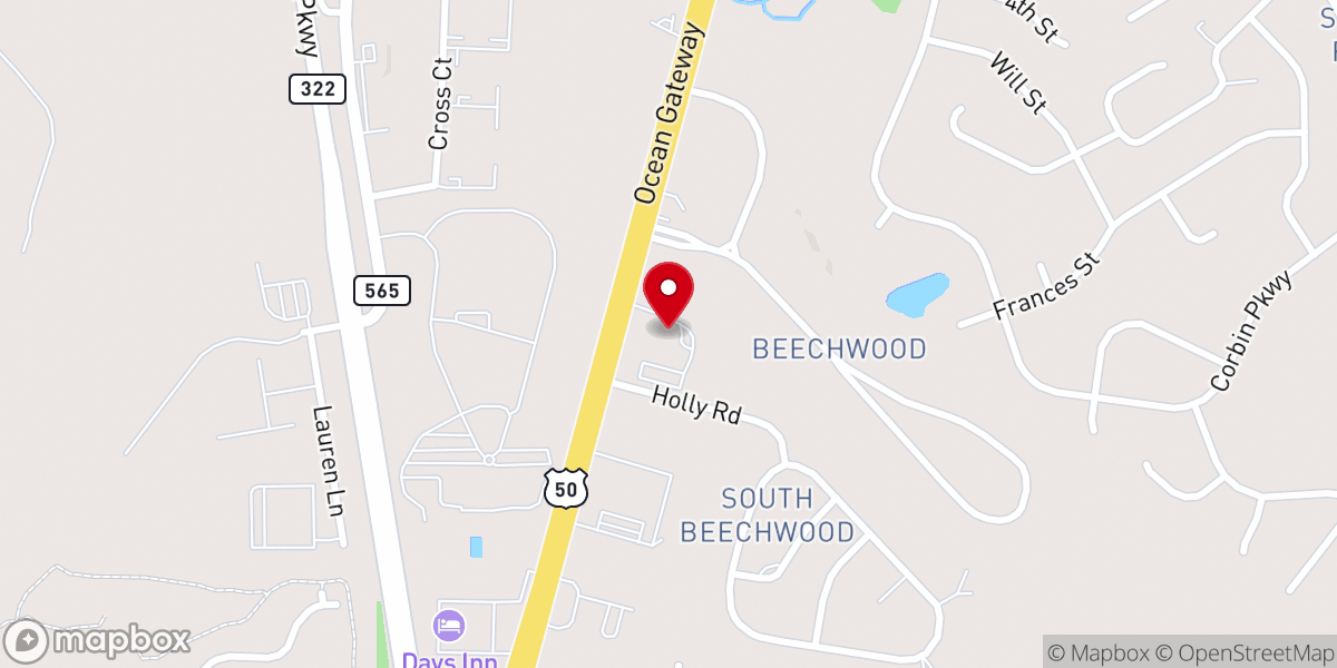 Map showing location of Immanuel Evangelical Lutheran Church