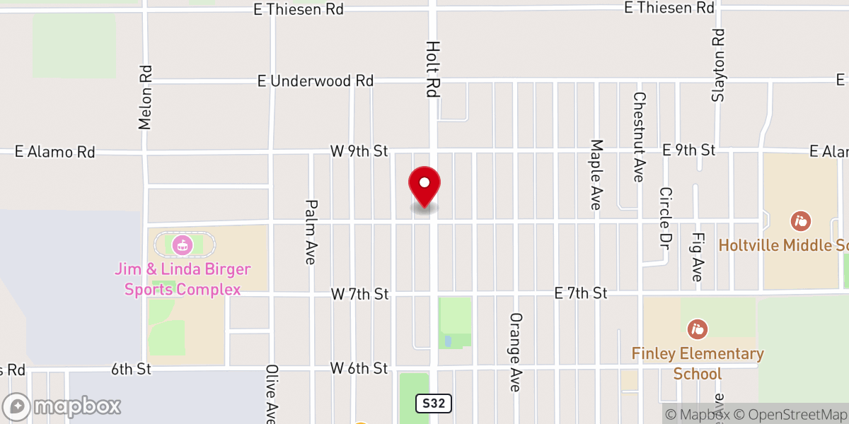 Map showing location of First Assembly of God