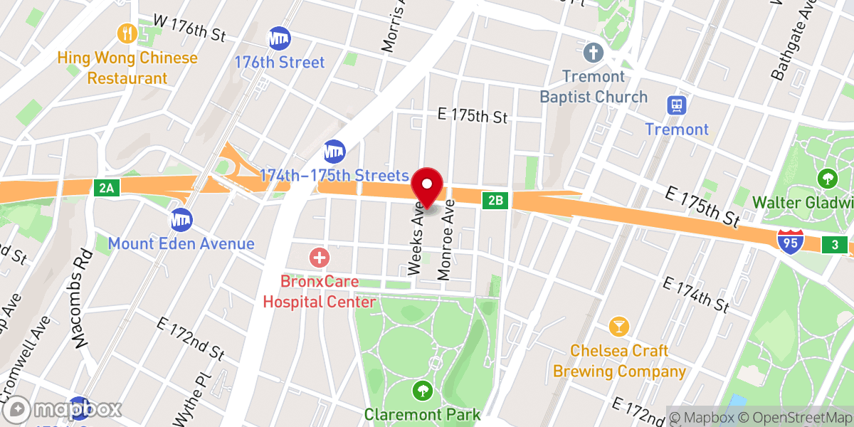 Map showing location of International Christian Church