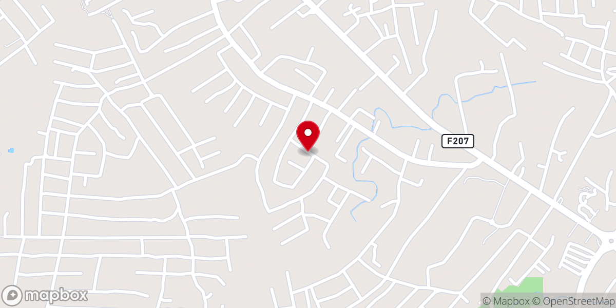 Map showing location of Living Faith Church, Fagun