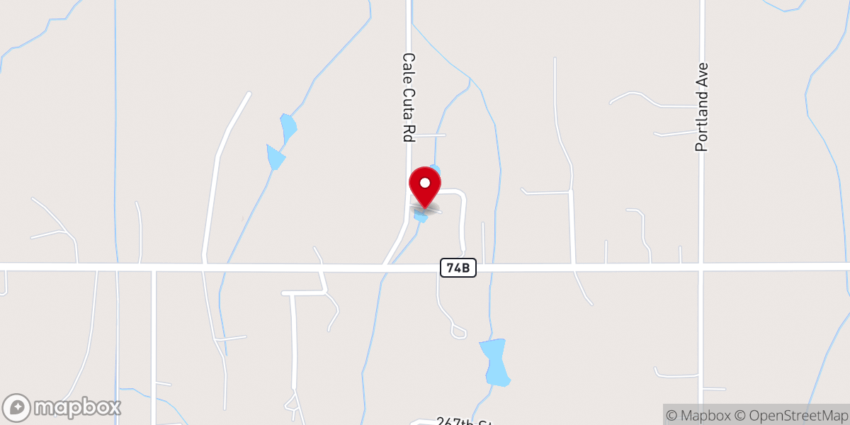 Map showing location of Cole first baptist church