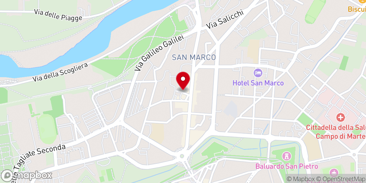 Map showing location of Centro Cristiano La Via