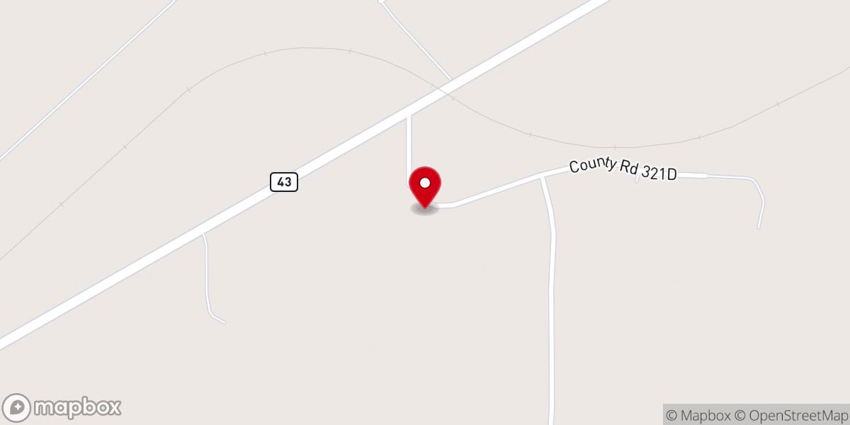 Map showing location of Antioch Baptist Church