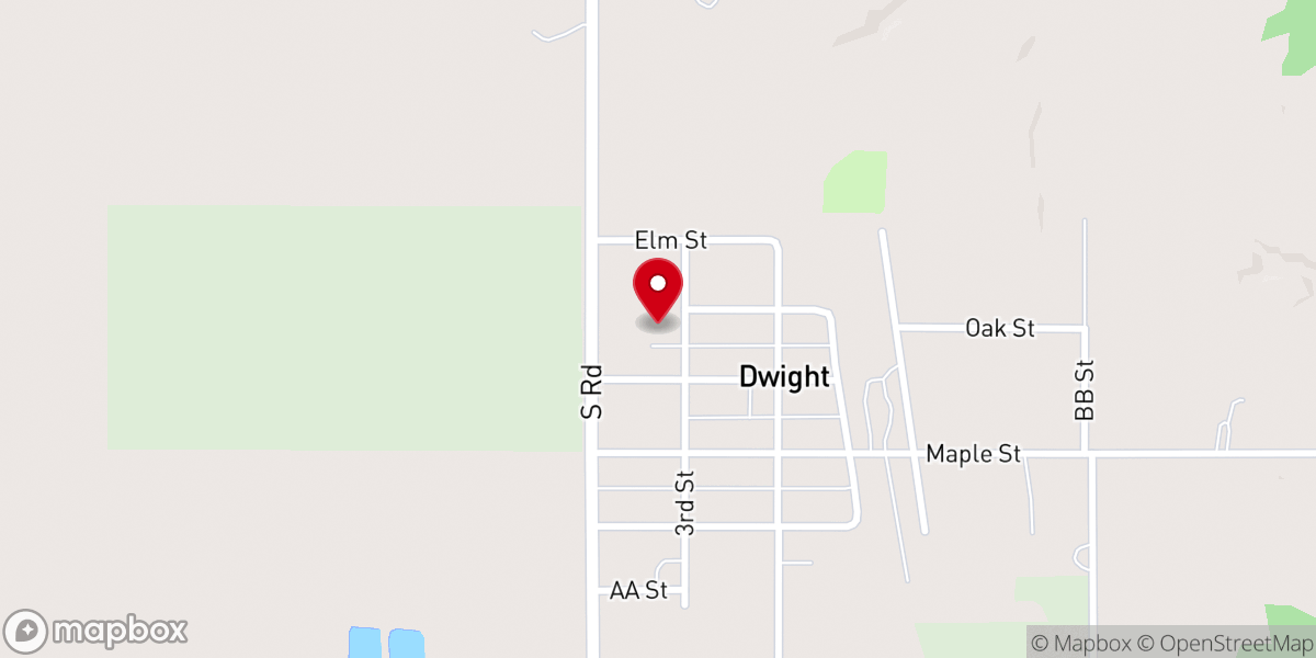 Map showing location of Assumption Catholic Church Hall
