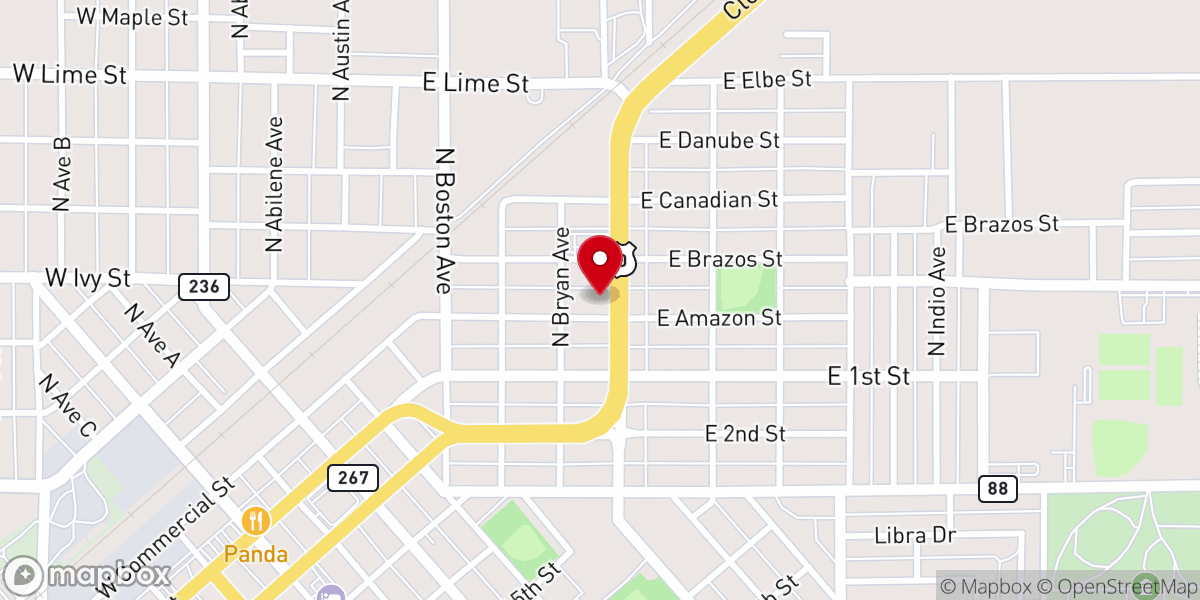 Map showing location of Oralia's Taqueria