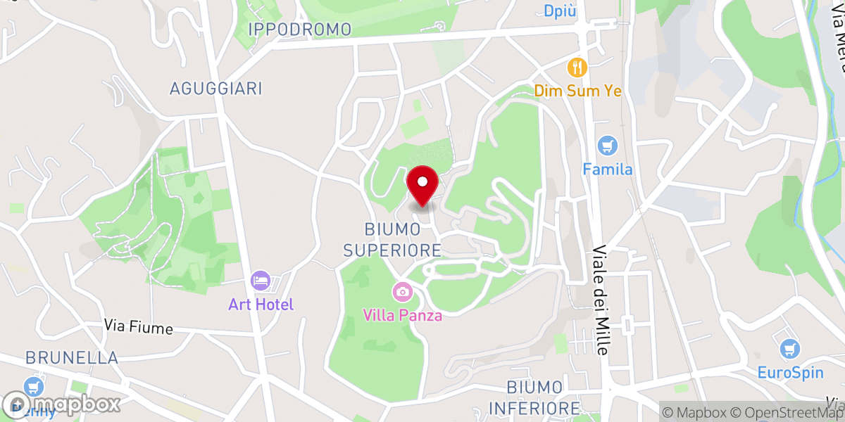 Map showing location of Chiesa di S. Giorgio in Biumo Superiore
