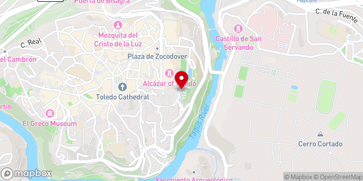 Map showing location of Mirador del Alcázar