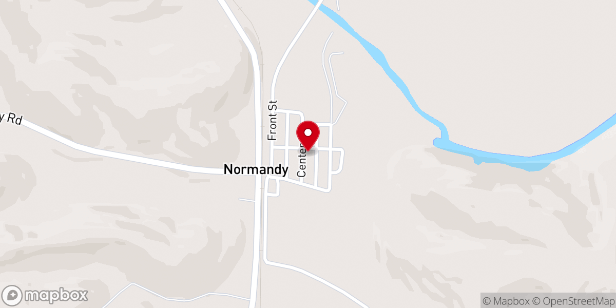 Map showing location of Normandy Presbyterian Church