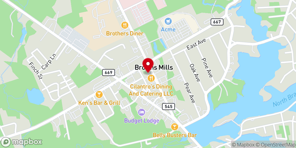Map showing location of Cornerstone Baptist Church