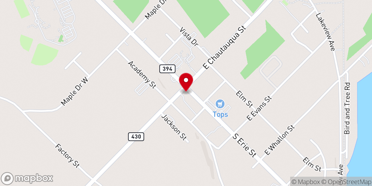 Map showing location of The Village of Mayville