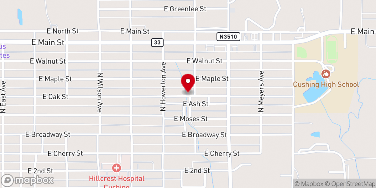 Map showing location of Crossway Church