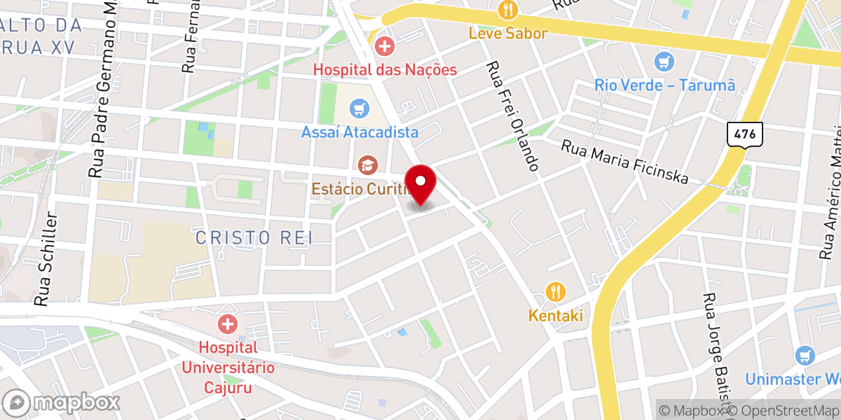 Map showing location of Igreja Evangelica Holiness de Curitiba