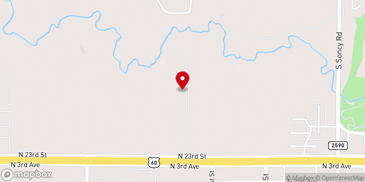 Map showing location of Living Water Christian Fellowship