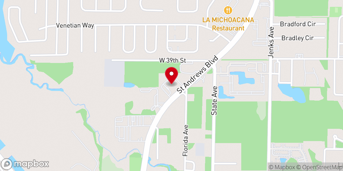 Map showing location of Messiah Lutheran Church