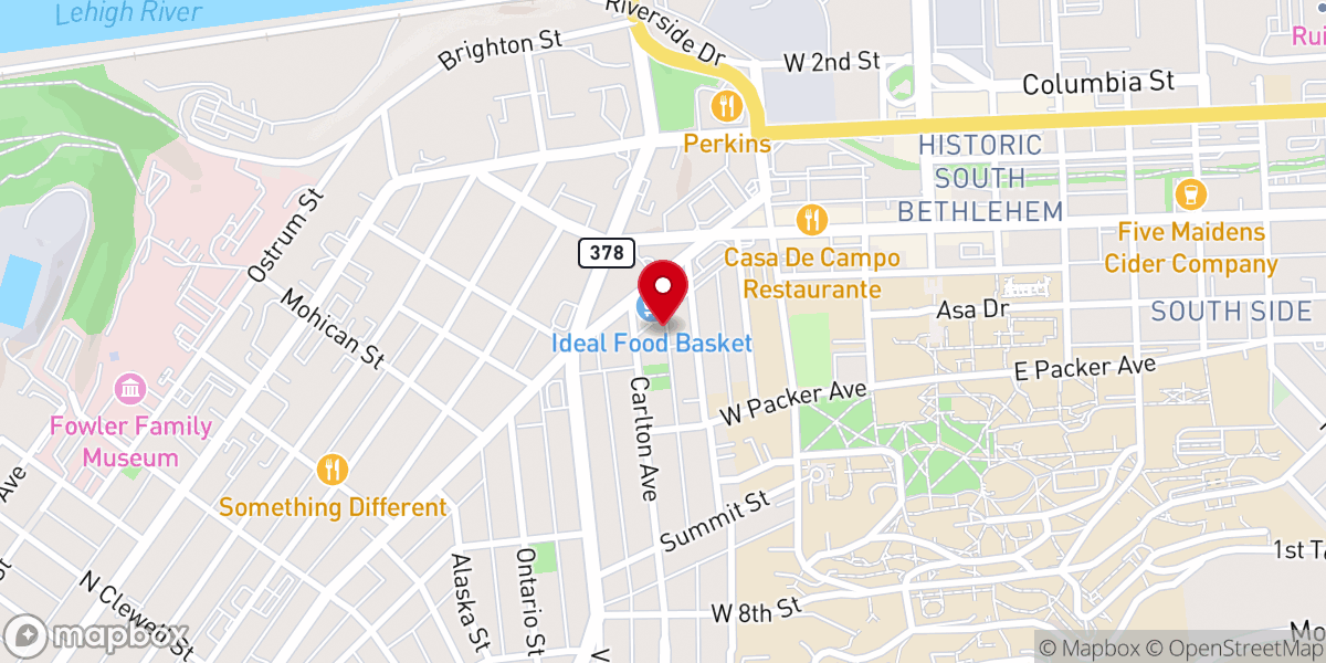 Map showing location of Newman Center