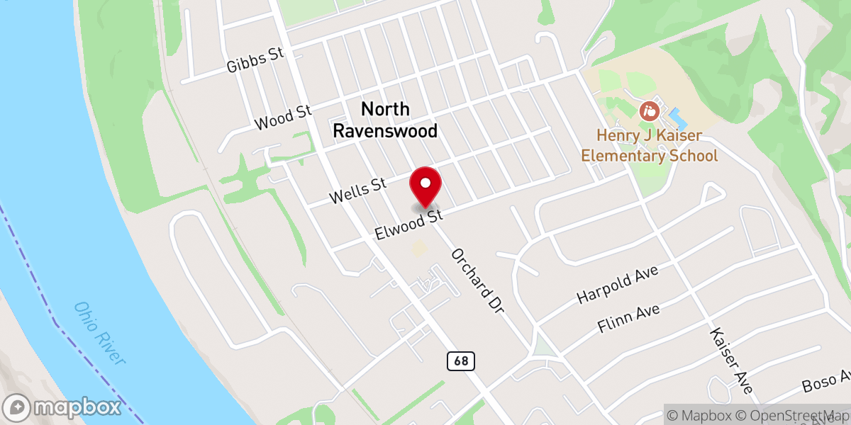 Map showing location of Second Baptist Church