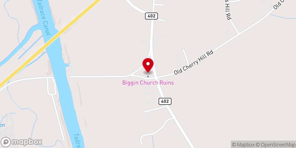 Map showing location of Biggin Church