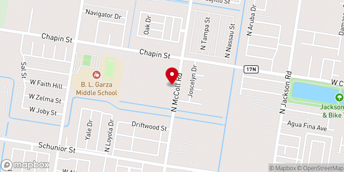 Map showing location of Harvest International Church
