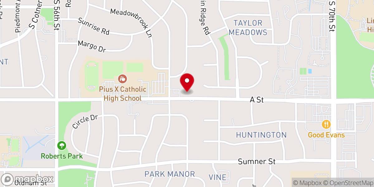 Map showing location of Unitarian Church of Lincoln