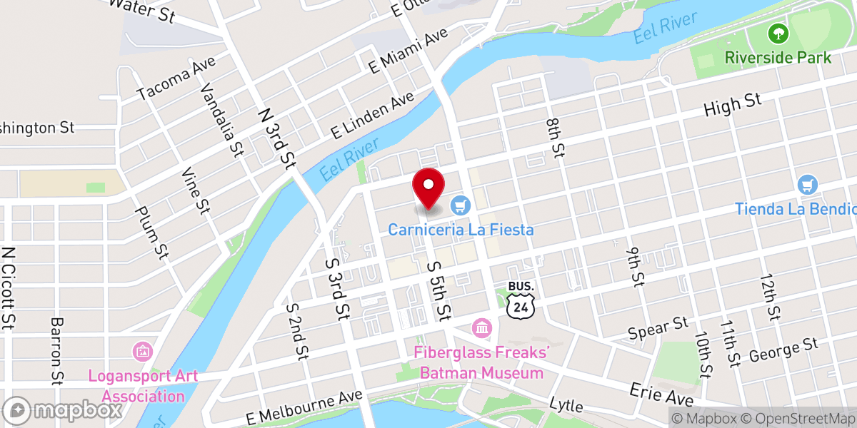 Map showing location of United Apostolic Church
