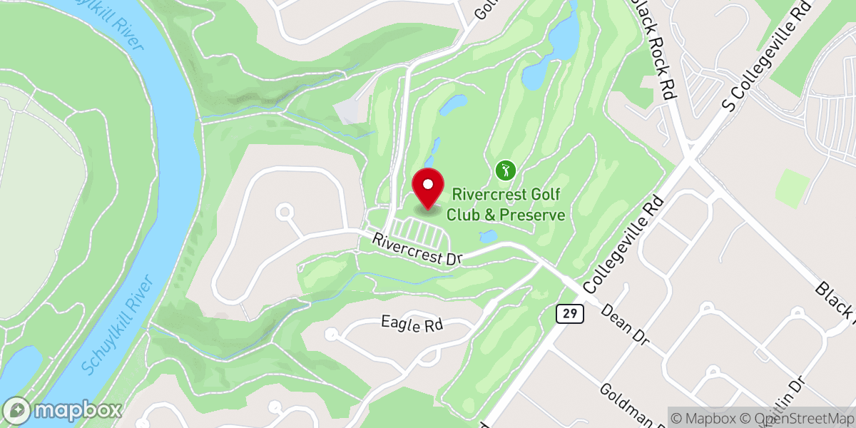 Map showing location of RiverCrest Weddings