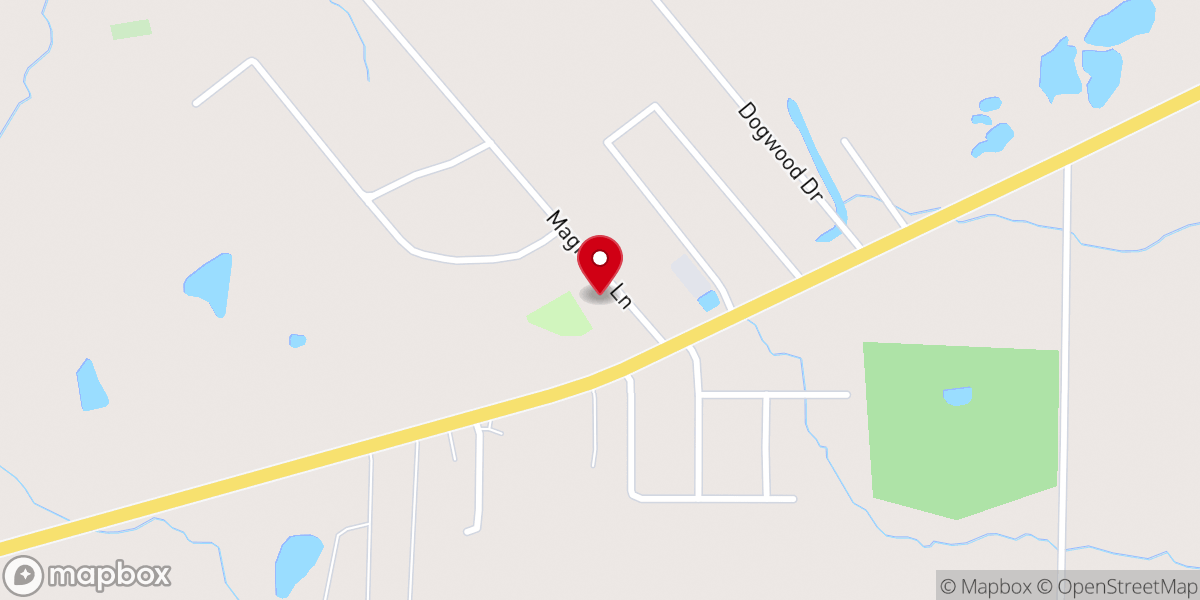 Map showing location of Unity Baptist Church