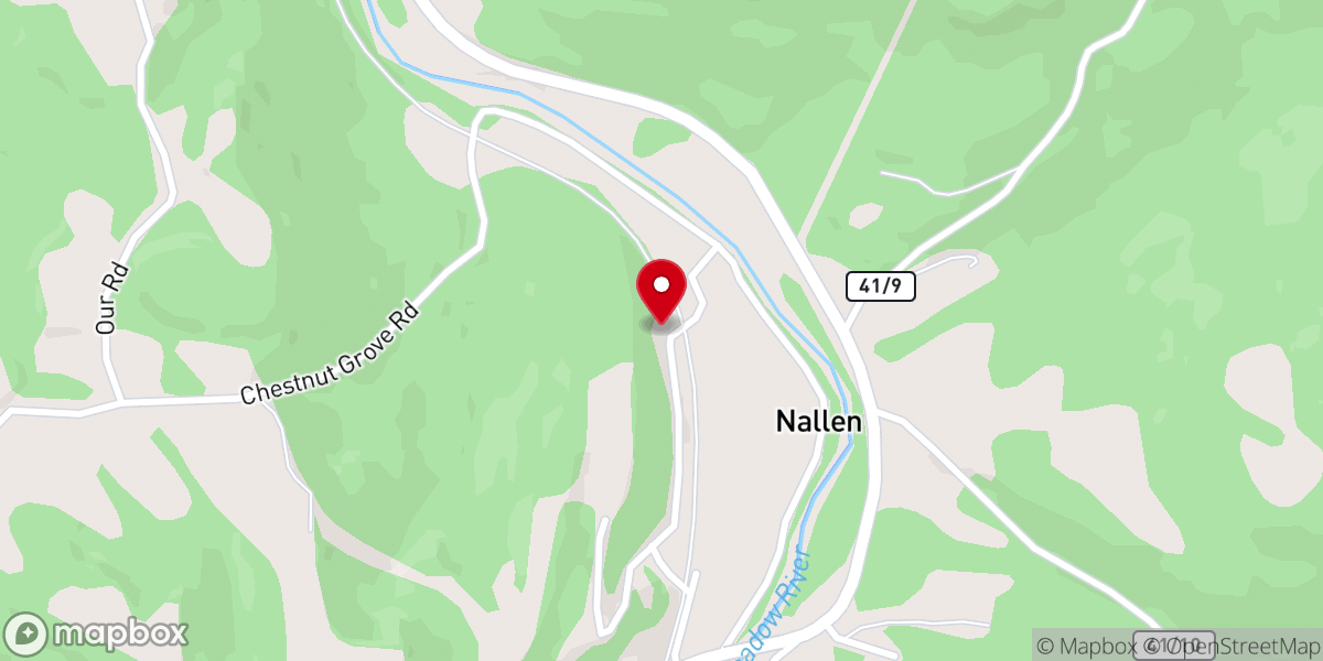 Map showing location of Miller Church