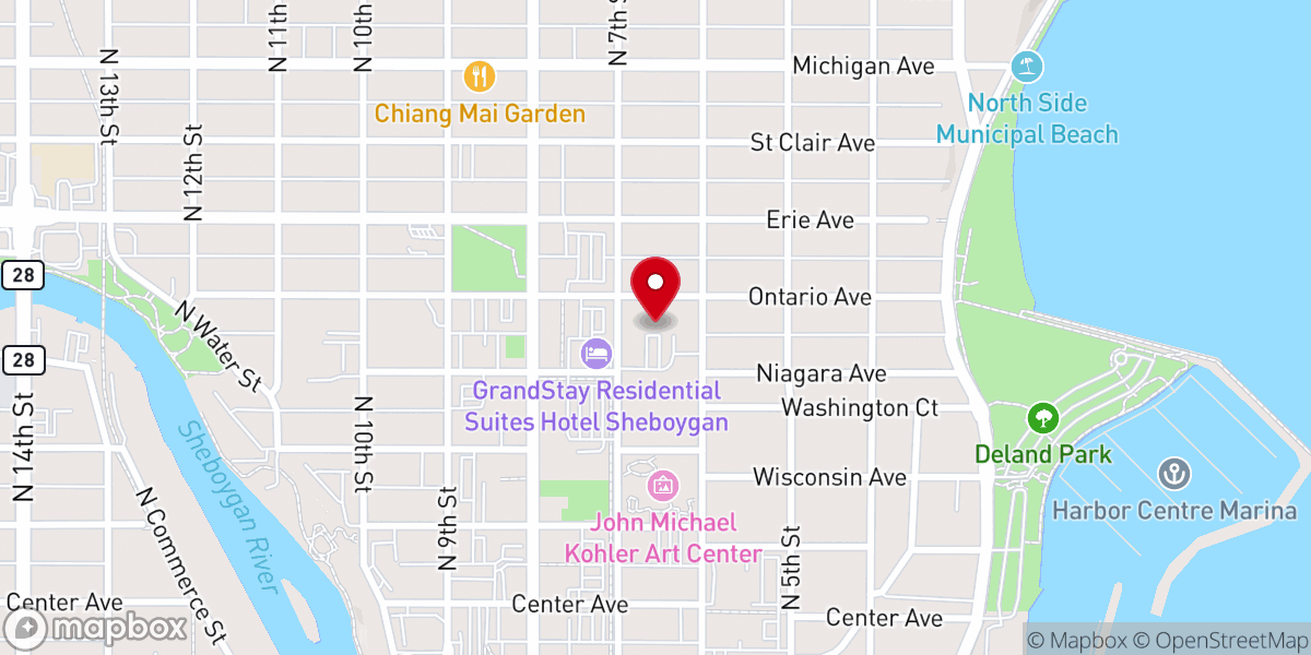 Map showing location of Saint Luke United Methodist Church