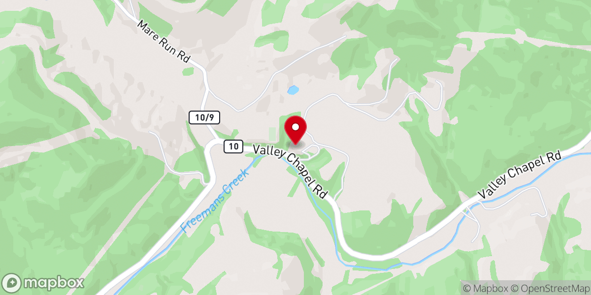 Map showing location of Mount Morris Church
