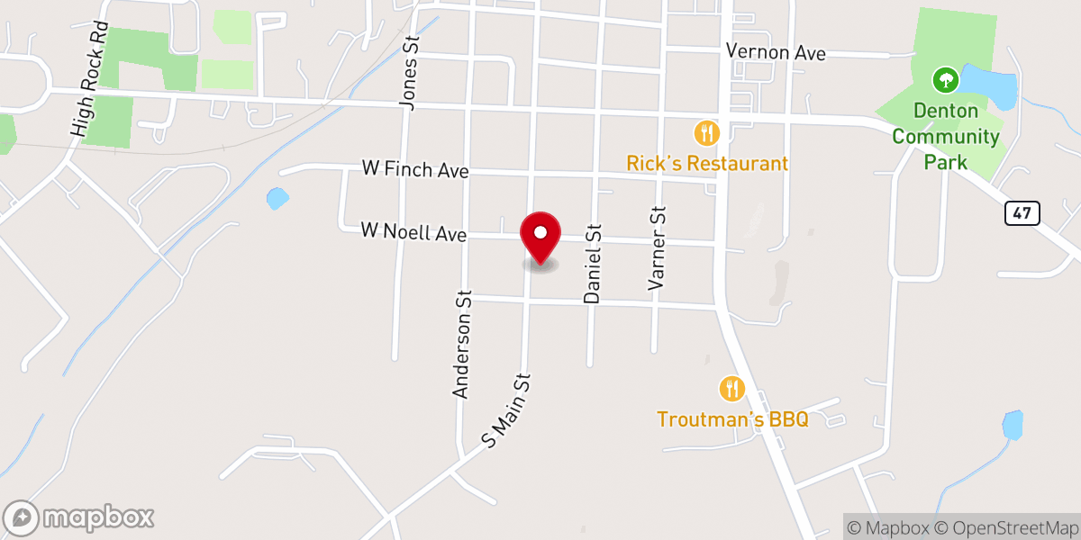Map showing location of United Methodist Parsonage