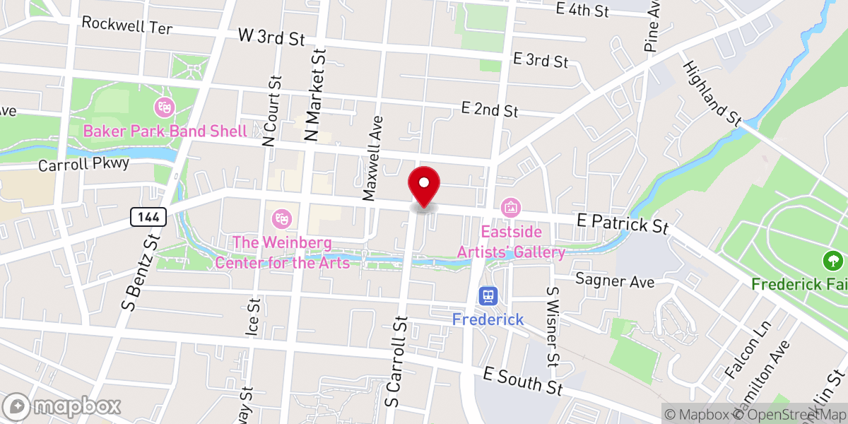 Map showing location of Bethel Worship Center