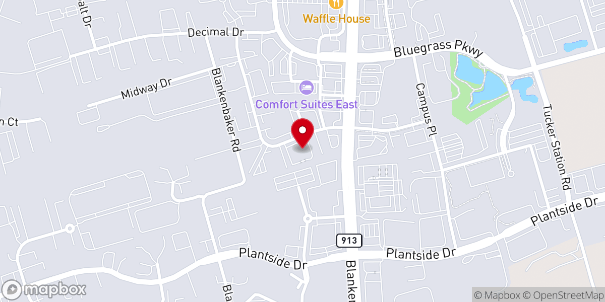 Map showing location of Hazelwood Baptist Church