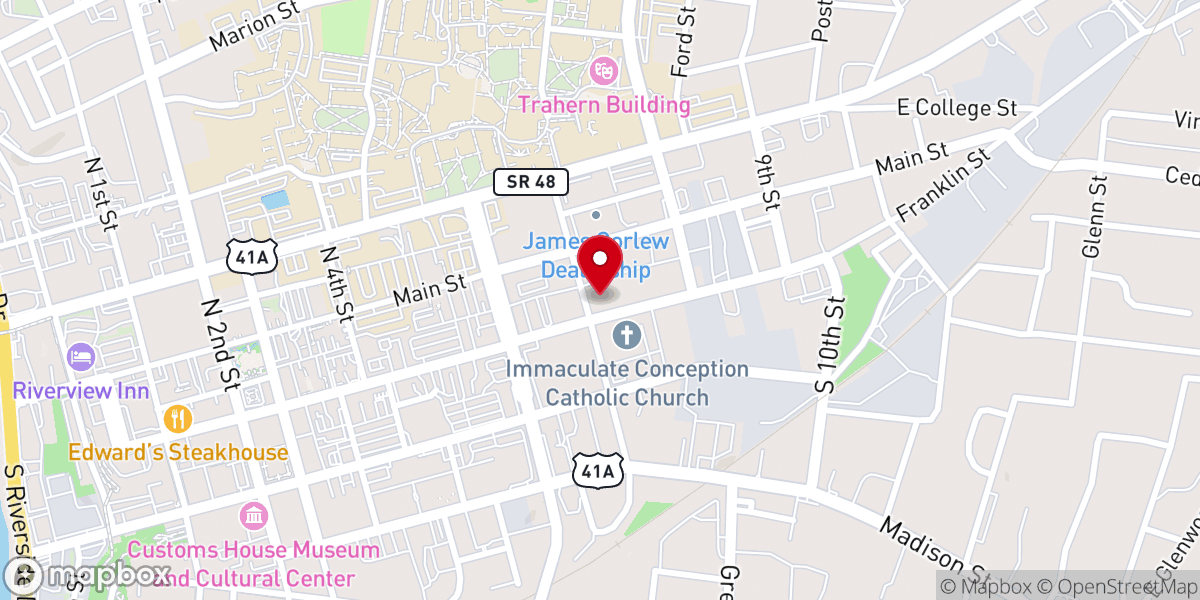 Map showing location of St. Nicholas Ukrainian Catholic Mission Middle Tennessee