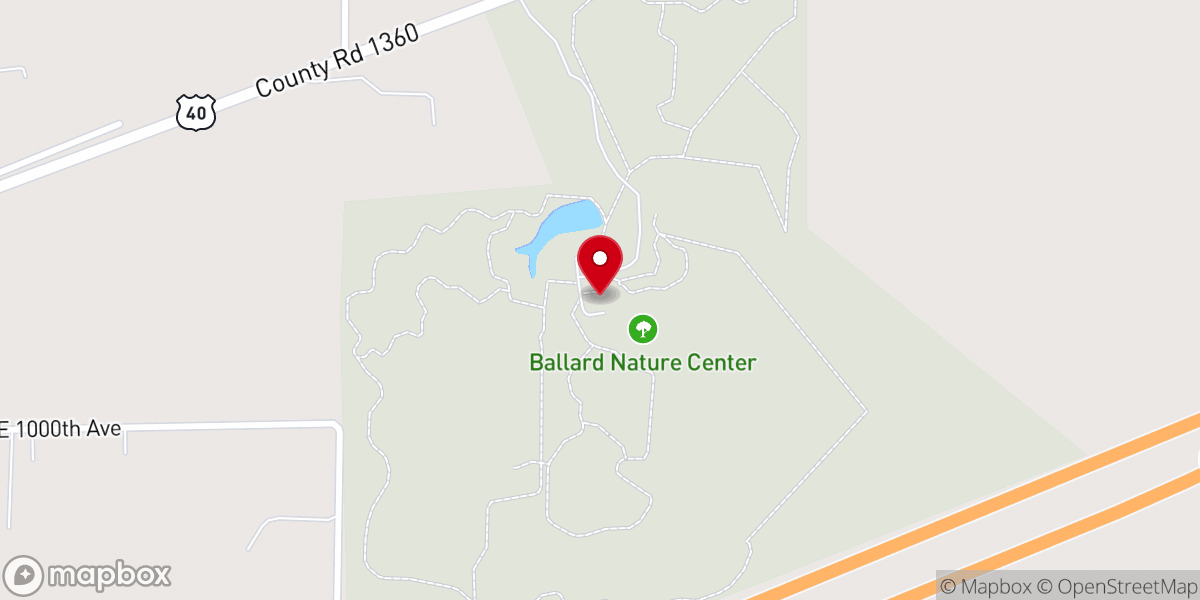 Map showing location of Ballard Nature Center