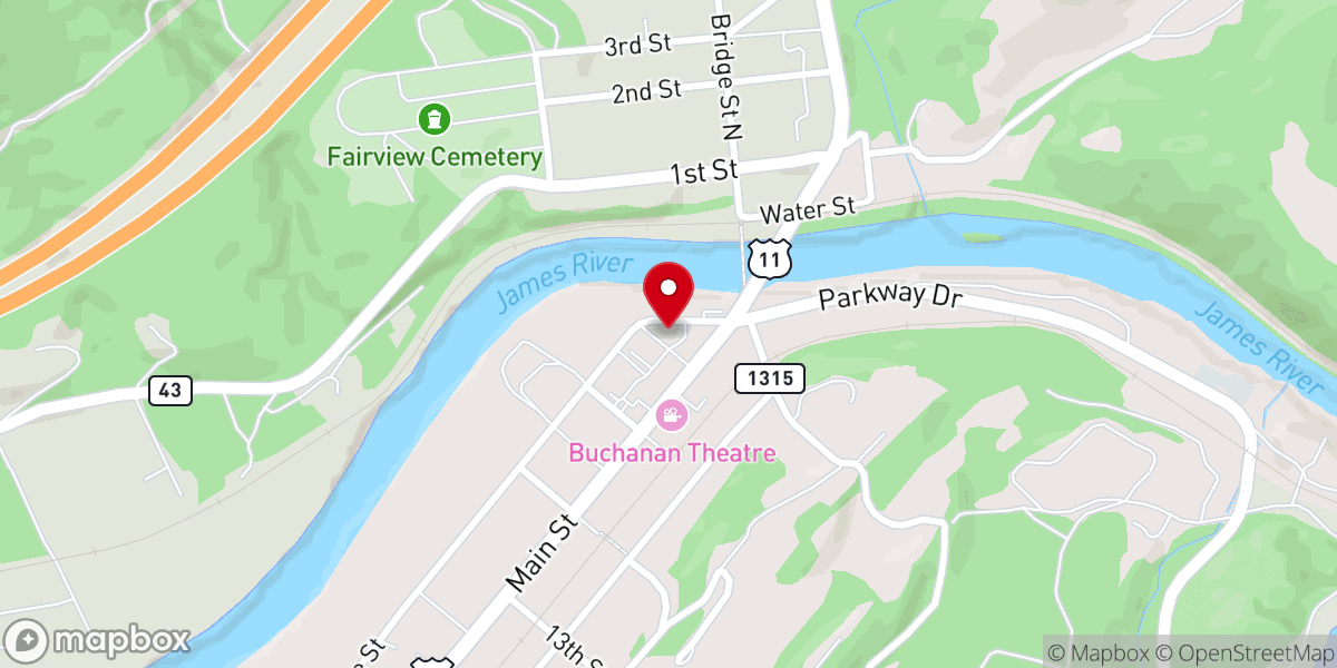 Map showing location of Twin River Outfitters