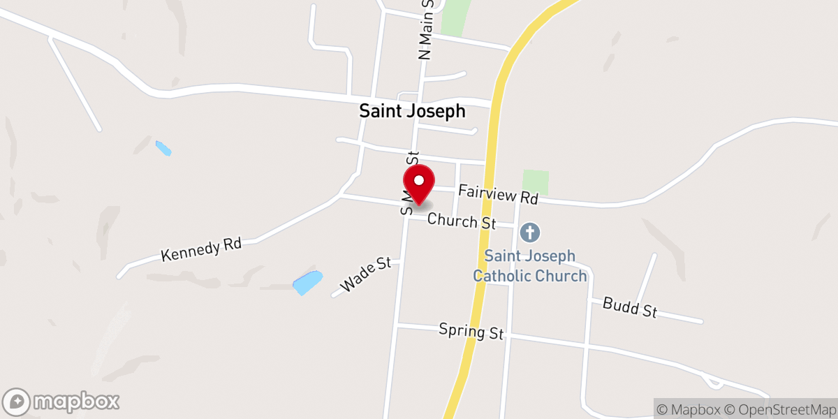 Map showing location of Saint Joseph United Methodist Church