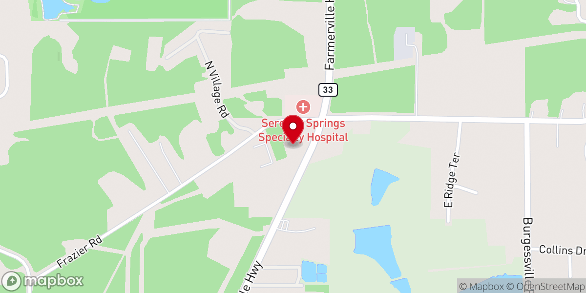 Map showing location of Cathedral of Praise Worship Center