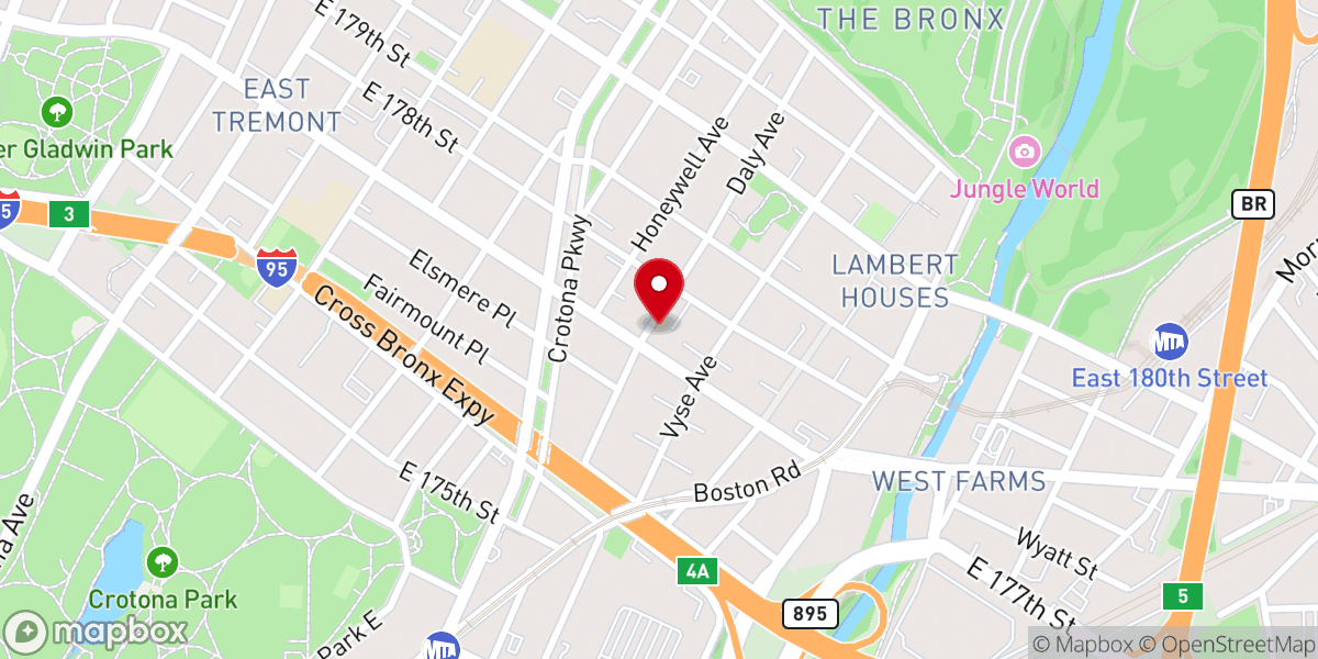 Map showing location of Christian Church Ebenezer of the Community