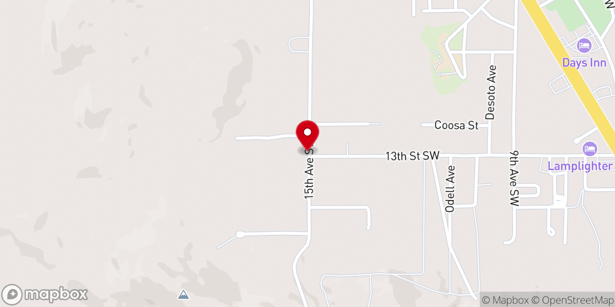 Map showing location of First Baptist