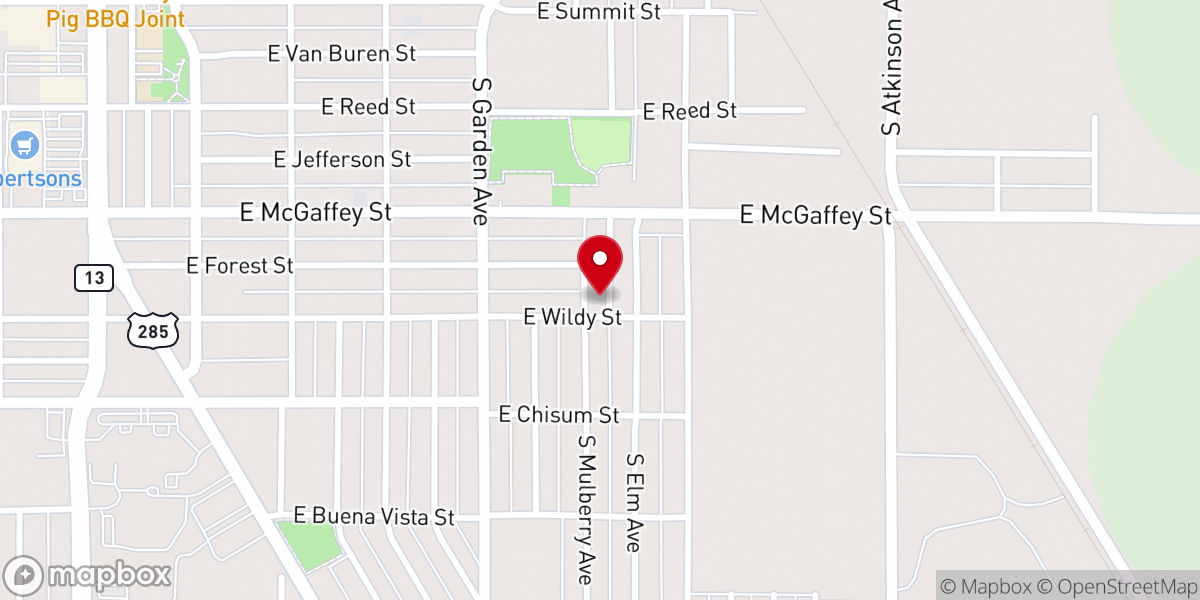 Map showing location of Friendship Missionary Baptist