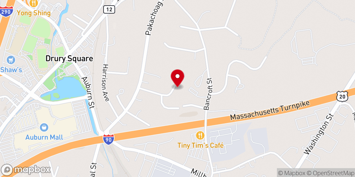Map showing location of Adams Square Congregational