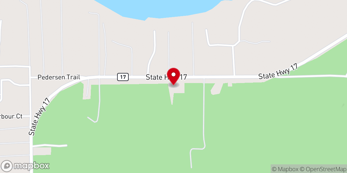 Map showing location of Twin Lakes Bible Church