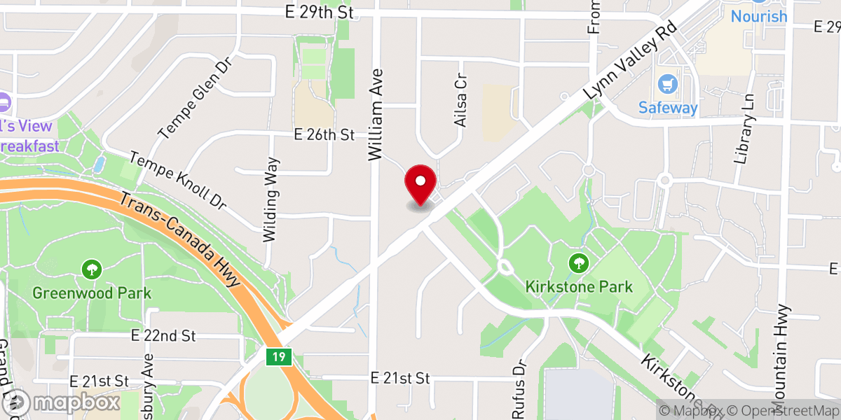 Map showing location of Hillside Church